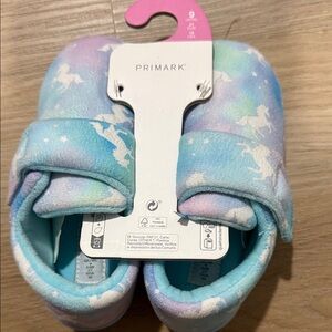 Primark Kids Unicorn Slippers - Pastel Pink Blue Green